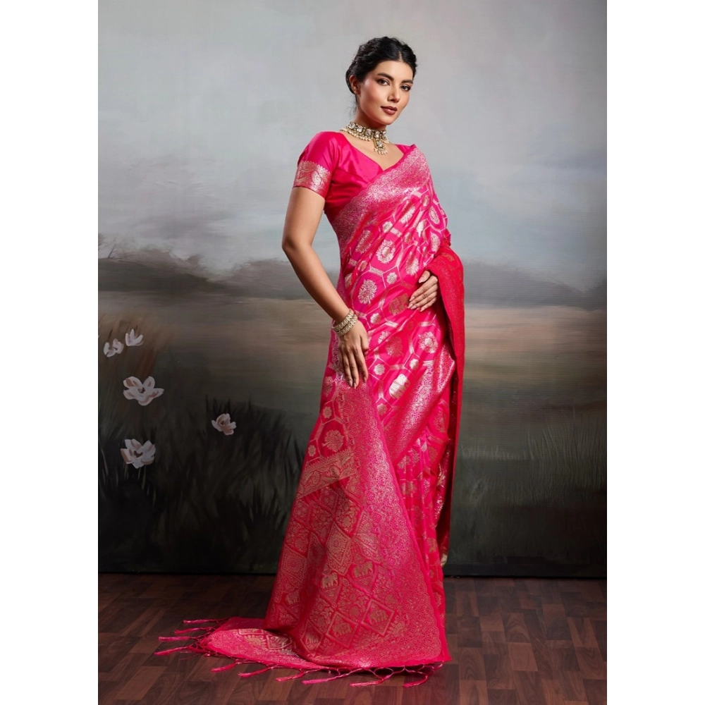 PID-67096-Women-s-Silk-Blend-Printed-Saree-With-Unstitched-Blouse-5-5-Mtr-Rani-Pink-1-1000x1000-1.webp Generic Women's Silk Blend Printed Saree With Unstitched Blouse 5.5Mtr (Pink) - Image 1