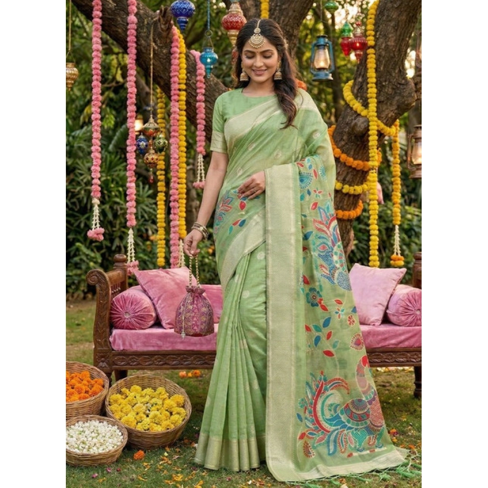 PID-67129-Generic-Women-s-Linen-Cotton-Floral-Embroiderd-Saree-With-Unstitched-Blouse-5-5-Mtr-Light-1000x1000-1.webp Generic Women's Linen Cotton Floral Embroidered Saree With Unstitched Blouse 5.5Mtr (Light Green) - Image 1