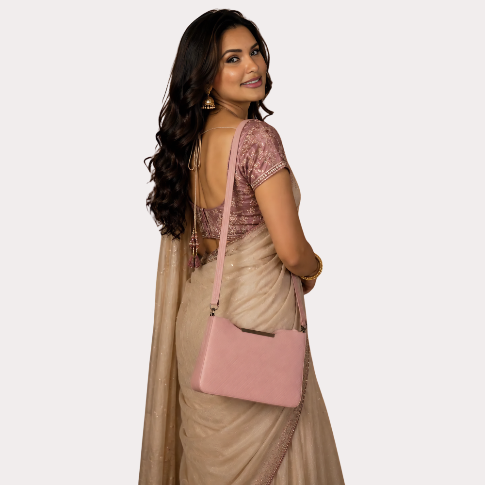 t2LZqHom5SlXA8MoqnOLr1LX6g4EkcPQbxFyGikr.png BlushAura Textured Pink Sling Bag for Women - Image 1