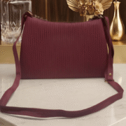 Velvet Wine Elegance Shoulder Bag - Image 3