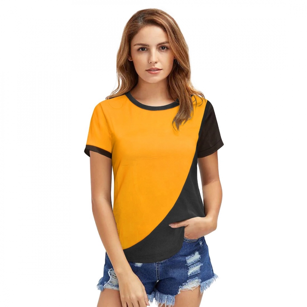 51354272146_142fdf7e59_o_d-1000x1000-1.webp Generic Women's Polyester, Knitting Western Wear T-Shirt (Yellow) - Image 1