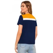 Generic Women's Polyester, Knitting Western Wear T-Shirt (Yellow) - Image 2