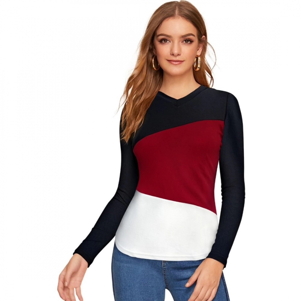 51833409931_db8af55b7a_o_d-1000x1000-1.webp Generic Women's 95% Polyester 5% Spandex Western Wear T Shirt (Maroon) - Image 1