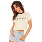 Generic Women's Cotton Western Wear T Shirt (Cream)