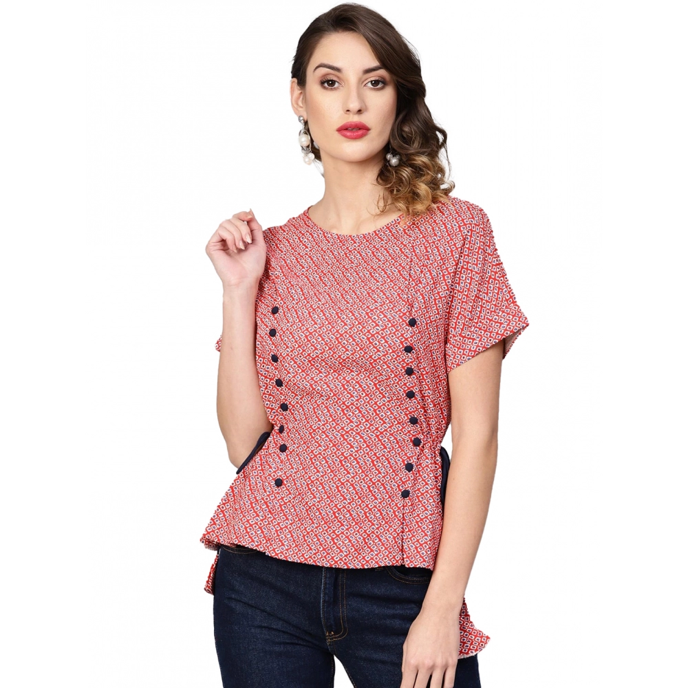 53590617816_e998db428d_o_d-1000x1000-1.webp Generic Women's Casual Short Sleeve Geometric Rayon Top (Red) - Image 1