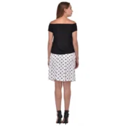 Generic Women's Cotton Blend Solid Short Sleeves Dress (Black) - Image 2