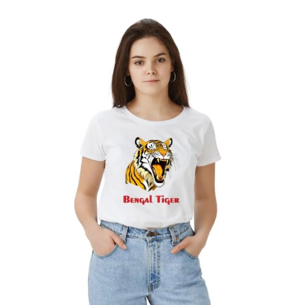 54010558153_b898154c34_o_d-1000x1000-1.webp Generic Women's Polyester Solid Printed Round Neck Half Sleeve T-shirt (White) - Image 1