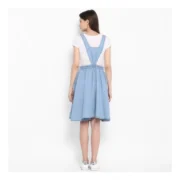 Generic Women's Denim Solid Sleeveless Above Knee Dress (Blue) - Image 7