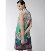 Generic Women's Polyester Printed Sleeveless Above Knee Dress (Multicolor) - Image 6