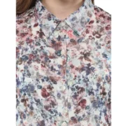 Generic Women's Polyester Chiffon Printed Sleeveless Dress (Multicolor) - Image 2