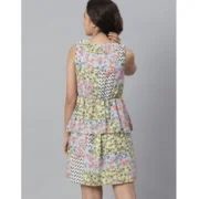 Generic Women's Polyester Peplum Sleeveless Above Knee Dress (Multicolor) - Image 6