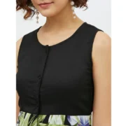 Generic Women's Rayon Floral Sleeveless Calf-length Dress (Multicolor) - Image 2