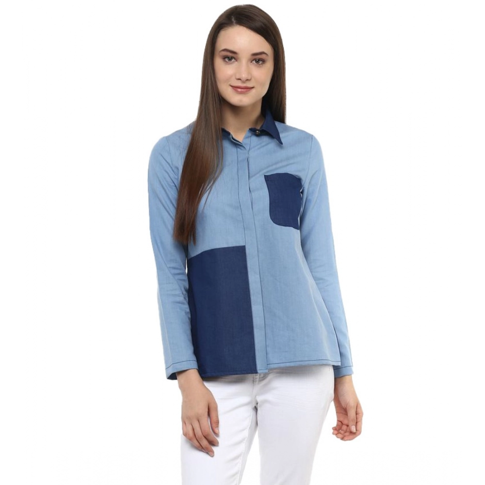 54040647652_78758e38a7_o_d-1000x1000-1.webp Generic Women's Denim Patch Work Long Sleeves Regular Top (Blue) - Image 1