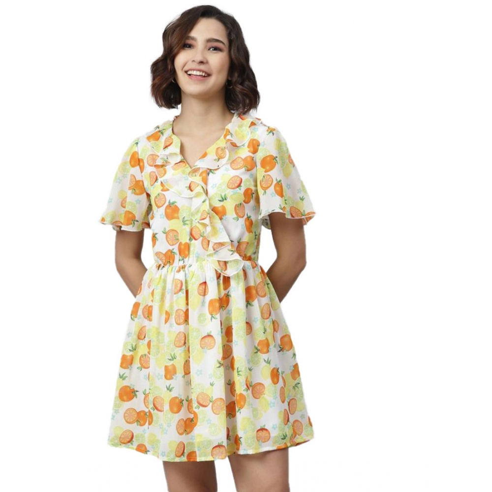 54040648217_250bf9b33e_o_d-1000x1000-1.webp Generic Women's Polyester Printed Flutter Above Knee Dress (Yellow - Orange) - Image 1