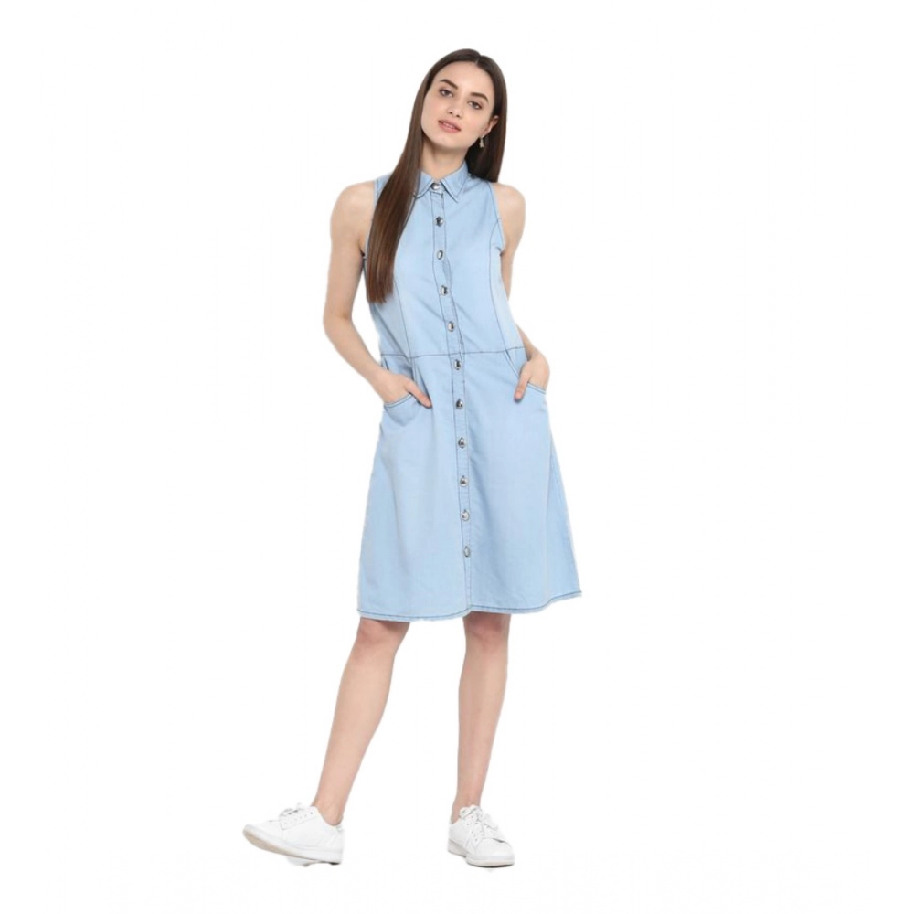 54040648557_9c32308e6b_o_d-1000x1000-1.webp Generic Women's Denim Solid Sleeveless Below Knee Dress (Blue) - Image 1