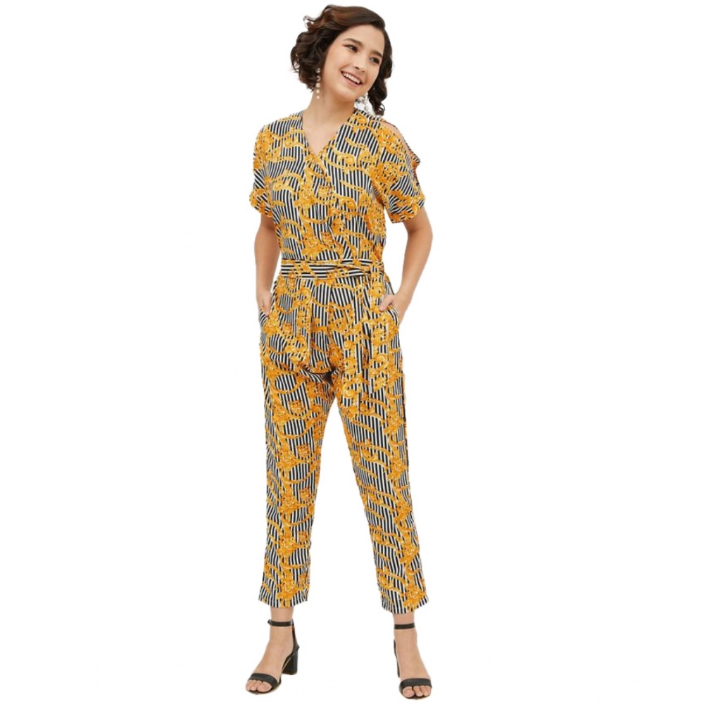 54041513536_9d19fbf985_o_d-1000x1000-1.webp Generic Women's Polyester Printed Half Sleeve Long Jumpsuit (Yellow) - Image 1