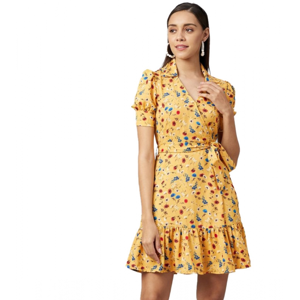 54041513561_9b7061c372_o_d-1000x1000-1.webp Generic Women's Polyester Floral Short Sleeve Above Knee Dress (Yellow) - Image 1