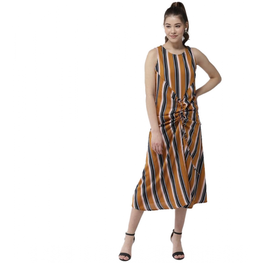 54041514021_1812d1476f_o_d-1000x1000-1.webp Generic Women's Polyester Striped Sleeveless Below Knee Dress (Mustard) - Image 1