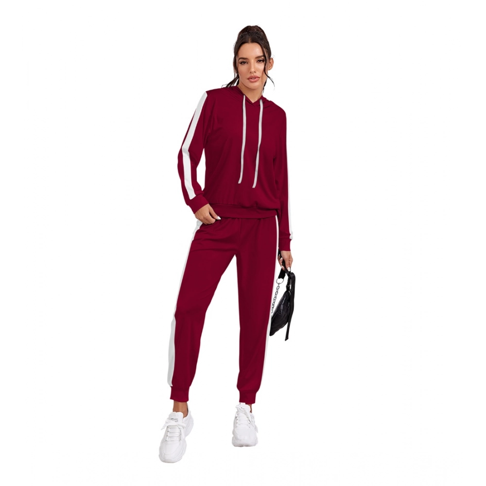 54162099377_80ed70af05_o_d-1000x1000-1.webp Generic Women's Knitting stretchable Solid Hooded Neck Full Sleeve Track Suit (Maroon) - Image 1