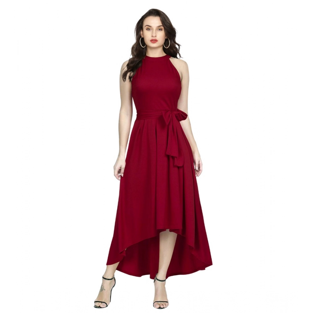 54162968101_3d8a6564e9_o_d-1000x1000-1.webp Generic Women's Polyster Solid Halter Neck Sleeveless Dress (Maroon) - Image 1