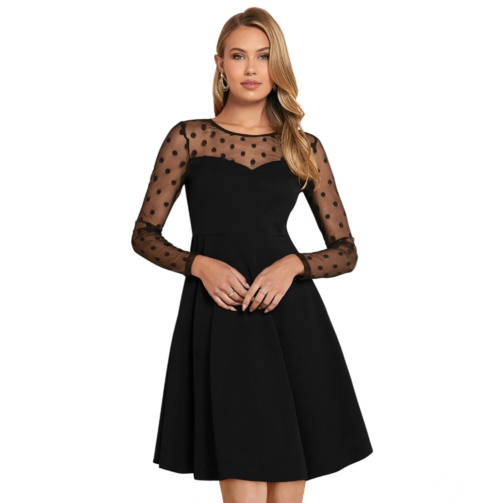 54163283054_9b97045a61_o_d-1000x1000-1.webp Generic Women's Knitting stretchable Solid Round Neck Full Sleeve Dress (Black) - Image 1