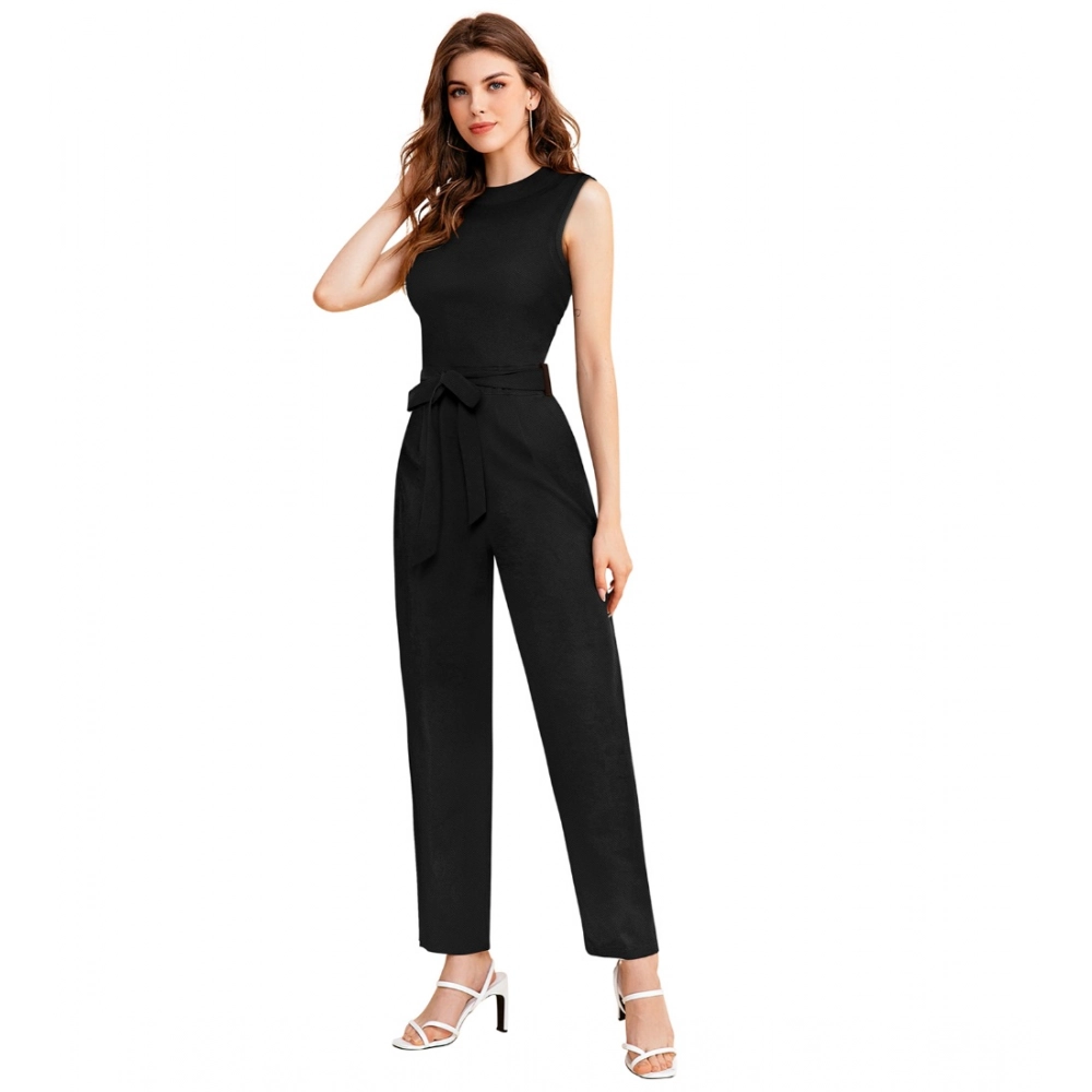 54163286144_58585a51b3_o_d-1000x1000-1.webp Generic Women's Knitting stretchable Solid Round Neck Sleeveless Jumpsuit (Black) - Image 1