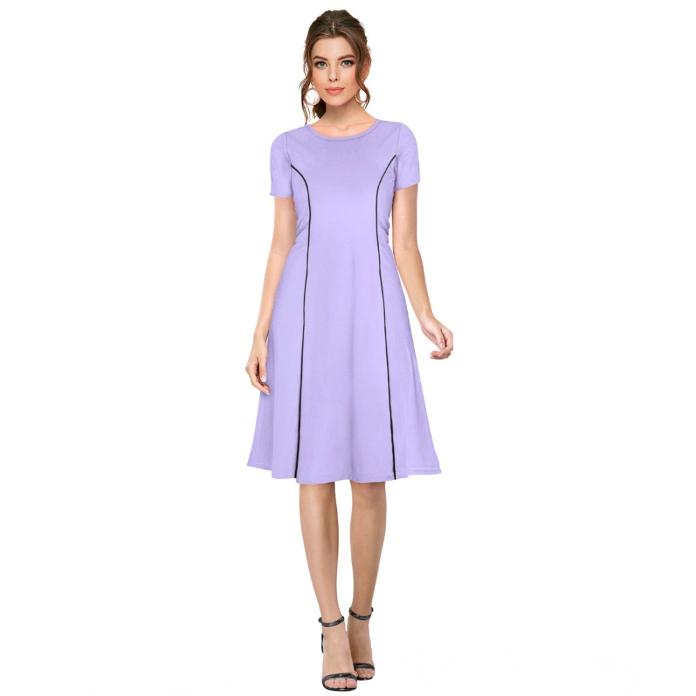54163426780_a49c610fdc_o_d-1000x1000-1.webp Generic Women's Knitting stretchable Solid Round Neck Cap Sleeve Dress (Purple) - Image 1
