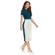 Generic Women's Knitting stretchable Solid Round Neck Cap Sleeve Top (Morpich) - Image 3