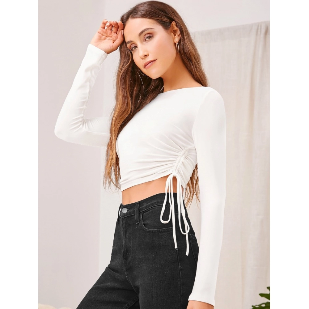 54165703423_edee69abfa_o_d-1000x1000-1.webp Generic Women's Polyester Solid Round Neck Full Sleeve Top (White) - Image 1