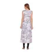Generic Women's Casual Crepe Sleeveless Slit Dress (White) - Image 3