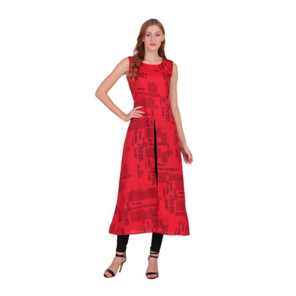 PID-63336-Women-s-Casual-Crepe-Sleeveless-Slit-Dress-Red-1-1000x1000-1.webp Generic Women's Casual Crepe Sleeveless Slit Dress (Red) - Image 1
