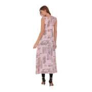 Generic Women's Casual Crepe Sleeveless Slit Dress (Light Pink) - Image 3