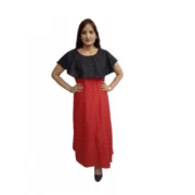 Generic Women's Casual Crepe Cape Sleeve Dress (Black)
