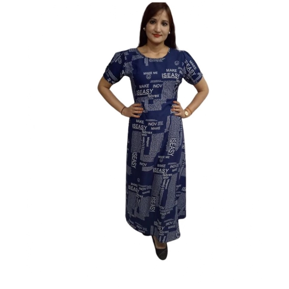 PID-63345-Women-s-Casual-Crepe-Half-Sleeves-Dress-Blue-1-1000x1000-1.webp Generic Women's Casual Crepe Half Sleeves Dress (Blue) - Image 1