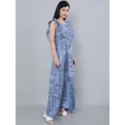 Generic Women's Casual Crepe Sleeveless Dress (Grey) - Image 5