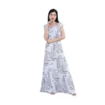 Generic Women's Casual Crepe Sleeveless Dress (White)