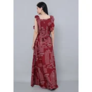 Generic Women's Casual Crepe Sleeveless Dress (Maroon) - Image 5