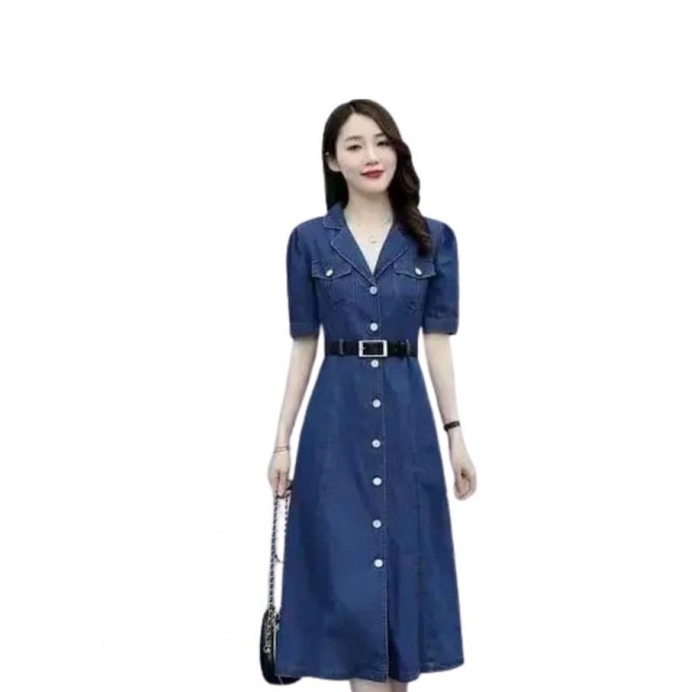 PID-63353-Women-s-Casual-Denim-Half-Sleeves-Dress-Blue-1-1000x1000-1.webp Generic Women's Casual Denim Half Sleeves Dress (Blue) - Image 1