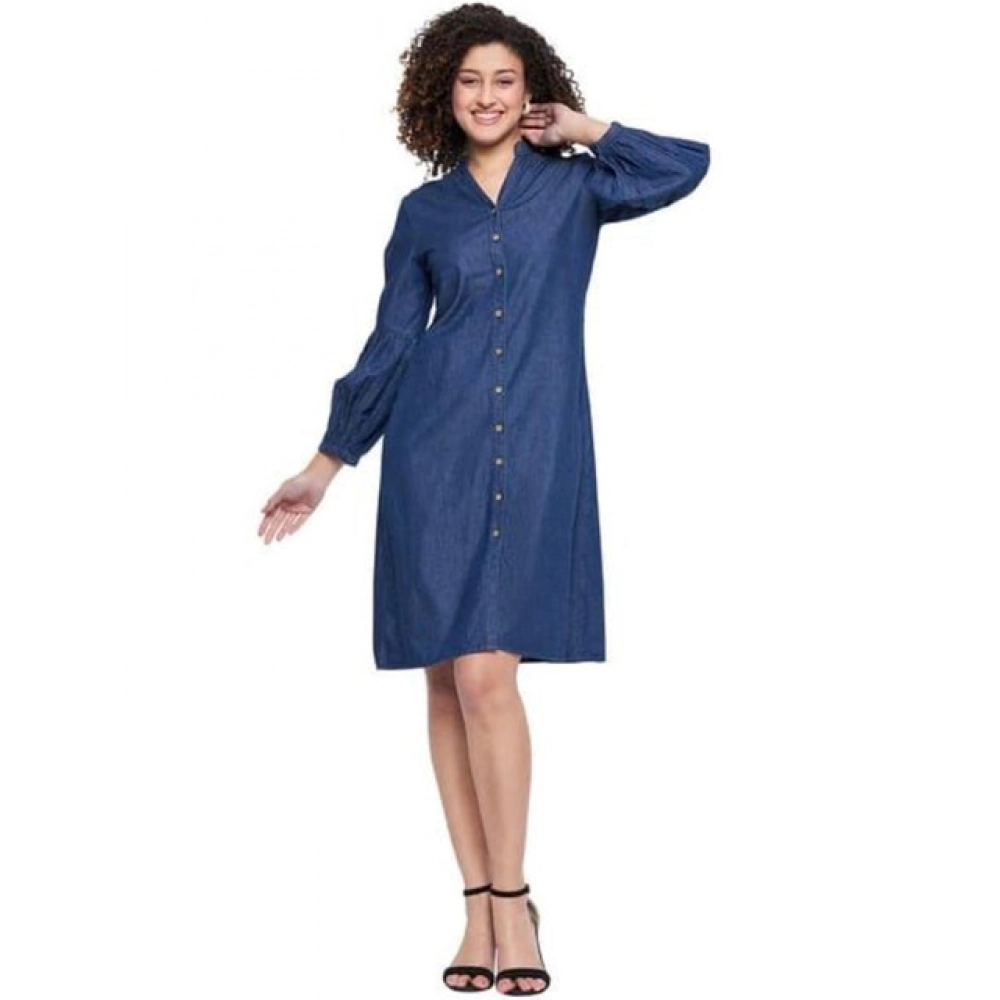 PID-63355-Women-s-Casual-Denim-Full-sleeve-Dress-Blue-1-1000x1000-1.webp Generic Women's Casual Denim Full sleeve Dress (Blue) - Image 1