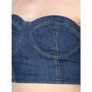 Generic Women's Casual Denim Sleeveless Bluster Top (Blue) - Image 3