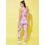 Generic Women's Polyester Lycra Printed Sleeveless Active Wear (Multicolor) - Image 5