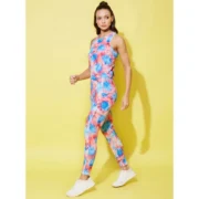 Generic Women's Polyester Lycra Printed Sleeveless Active Wear (Multicolor) - Image 5
