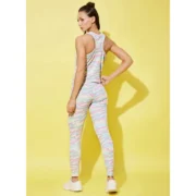 Generic Women's Polyester Lycra Printed Sleeveless Active Wear (Multicolor) - Image 5