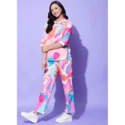 Generic Women's Polyester Printed 3-4th Sleeve Co-Ord Set (Multicolor) - Image 3