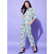 Generic Women's Polyester Floral 3-4th Sleeve Co-Ord Set (Multicolor) - Image 5