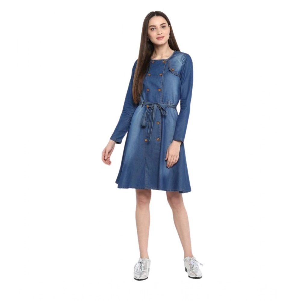 PID-65344-Women-s-Denim-Washed-Regular-Sleeves-Dress-Blue-1-1000x1000-1.webp Generic Women's Denim Washed Regular Sleeves Dress (Blue) - Image 1