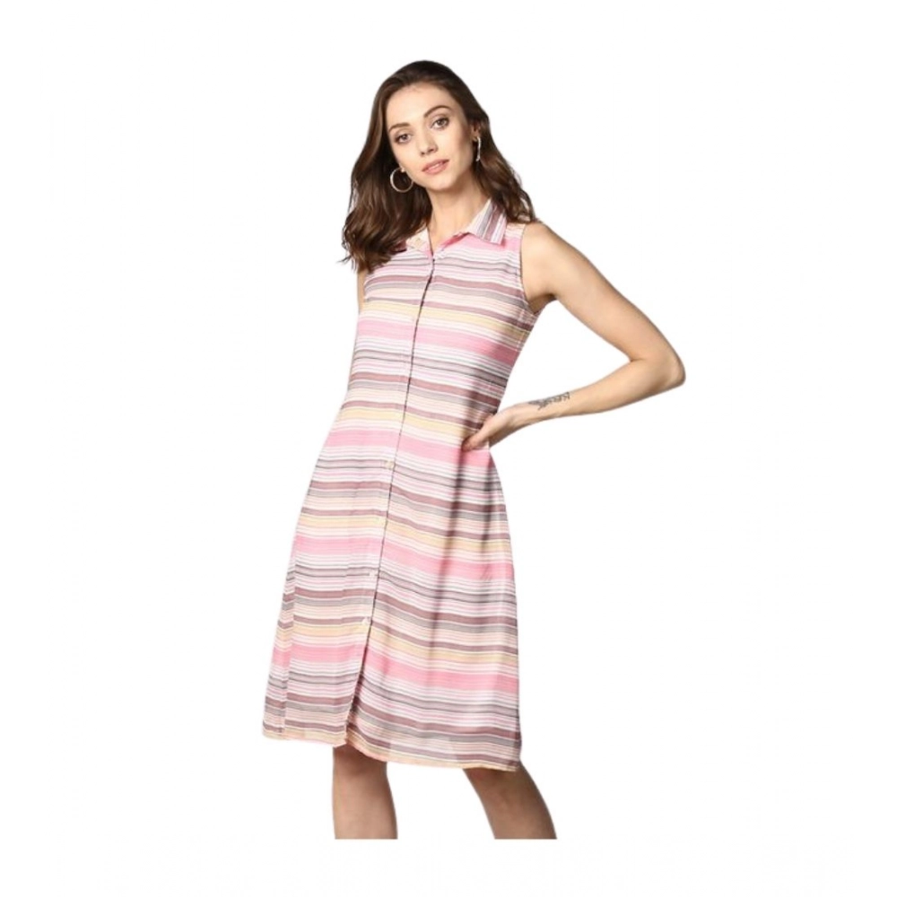 PID-65346-Women-s-Polyester-Striped-Sleeveless-Dress-Pink-1-1000x1000-1.webp Generic Women's Polyester Striped Sleeveless Dress (Pink) - Image 1