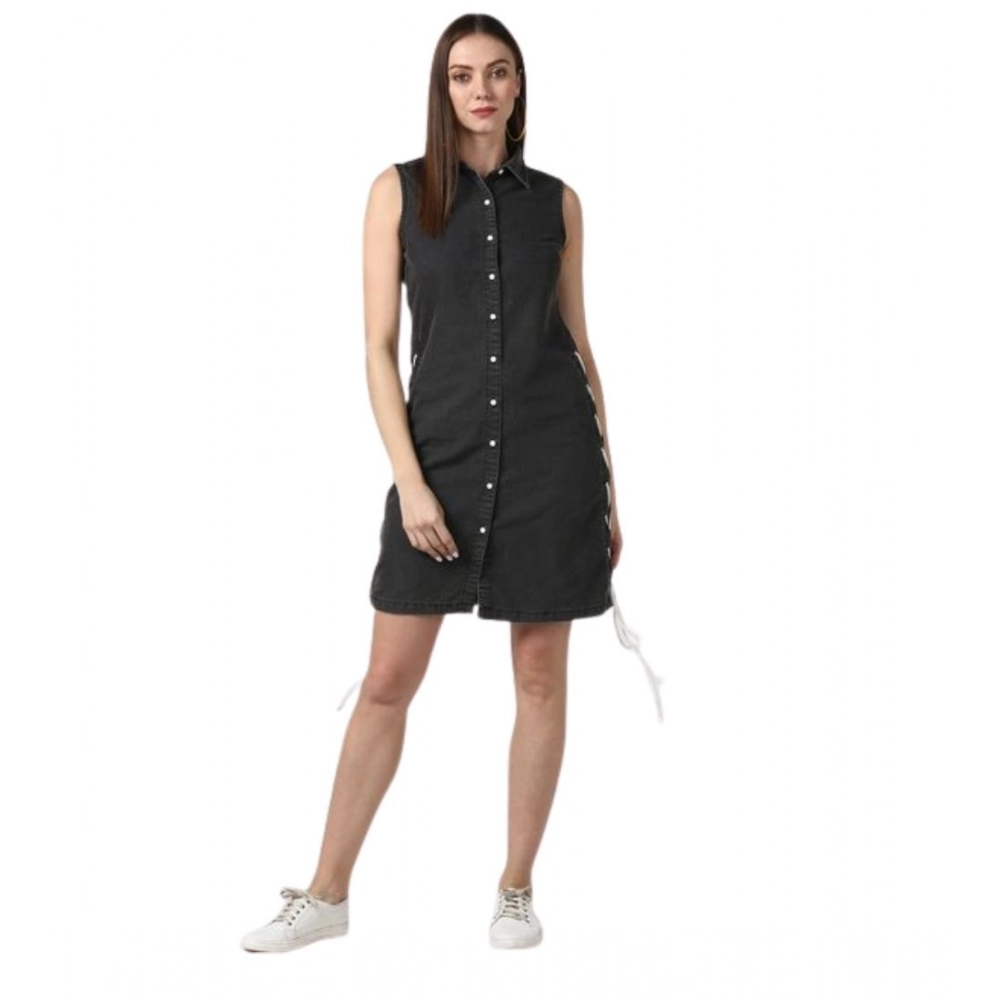 PID-65348-Women-s-Denim-Solid-Sleeveless-Dress-Black-1-1000x1000-1.webp Generic Women's Denim Solid Sleeveless Dress (Black) - Image 1