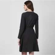 Generic Women's Denim Washed Long Sleeves Dress (Black) - Image 5