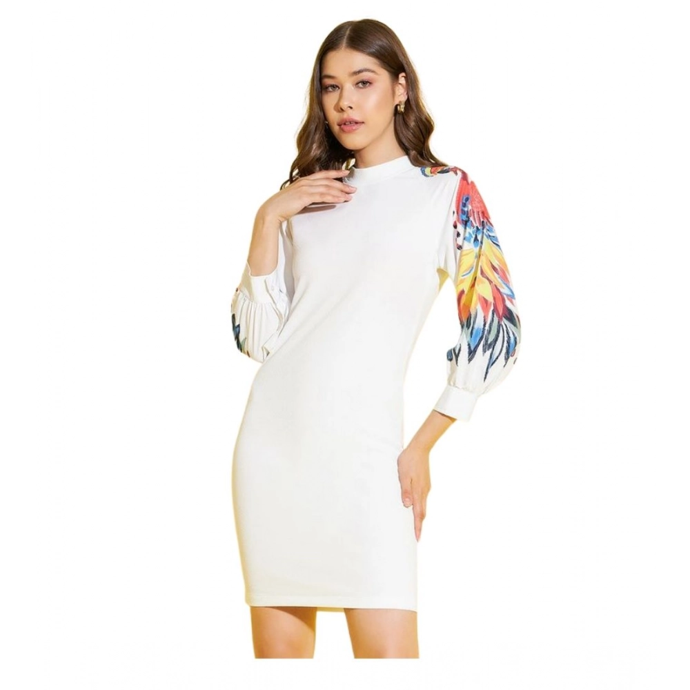 PID-65377-Women-s-Polyester-Lycra-Printed-Long-Sleeve-Dress-White-Multi-1-1000x1000-1.webp Generic Women's Polyester Lycra Printed Long Sleeve Dress (Multicolor) - Image 1